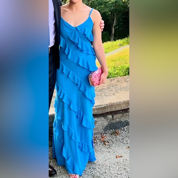 Petal & Pup CIAO RUFFLES MAXI DRESS - BLUE - Picture 6 of 6